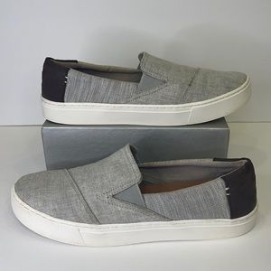 Toms Men's Gray and Brown Loafers sz 9.5